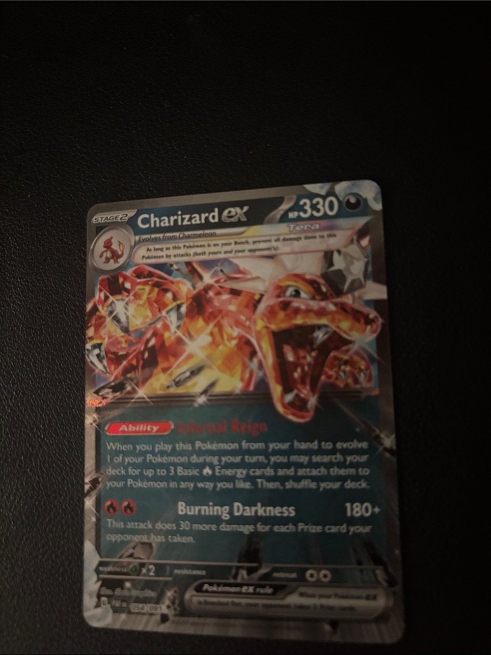 Pokemon Charizard ex Holographic Red Orange Blue Card NEAR MINT
